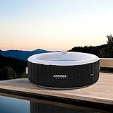 Arebos Whirlpool | aufblasbar | In- & Outdoor | 6 Personen | ⌀ 208 cm | 130 Massagedüsen | mit...