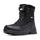 SHULOOK Winterstiefel Herren Wasserdicht Warm Gefüttert Schneestiefel Winterschuhe rutschfeste Hohe...