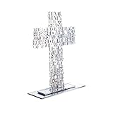 Mxming Katholisches Tischkreuz mit Ständer, religiöses, christliches stehendes Kruzifix, Kirche,...