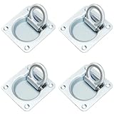 MUNGHOK 4 Stück Zurrösen für Anhänger, Zurrösen Verzurrösen Anhänger Ösen Augplatte...