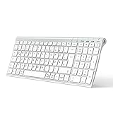 iClever Kabellos Tastatur, BK10 Bluetooth Tastatur Mac mit 3 Bluetooth Kanälen, Ultraslim...