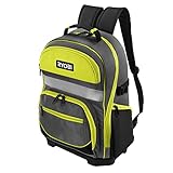 RYOBI Werkzeug-Rucksack RSSBP1 (600-Denier Polyester Korpus, Gepolsterte Schultergurte, 2x breite...