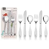 Lehoo Castle Kinderbesteck, 6-teiliges Edelstahl Besteck Kinder Set mit Löffel, Gabel, Messer,...