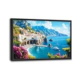Amalfi Küste Wandkunst Italien Küste Bilder Wanddekoration Große italienische Landschaft...