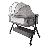 Ghzste Baby-Bassinet mit Rädern, Faltbarer Tragbarer Neugeborenen-Nachttisch-Schläfer,...
