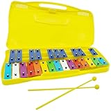 25 Anmerkung Xylophon mit Mällen Chromat Glockenspiel Musical Percussion Instrument Gelbgelb