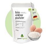 Bio Eiklar-Pulver, reines-Eiweiss-Protein aus Bio-Ei, zum Kochen, Backen und für Shakes,...
