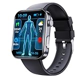 Wizvox Smartwatch Damen Mit Blutdruckmessung, Blutdruckmessgerät Mit EKG SOS-Notruf, Smartwatch...