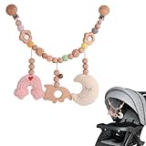 STARTONYOU Kinderwagenkette Holz Baby, Kinderwagen Kette für Babys, Kinderwagenspielzeug Mädchen...