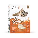 Catit Go Natural!, klumpende Katzenstreu, aus Erbsenhülsen, mit Vanilleduft, 2 x 2,8kg (5,6kg)