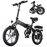 Finbike E Bike Klapprad,16 Zoll Elektrofahrrad 7.8Ah Akku Diebstahlschutz,Ebike mit 2.6H...