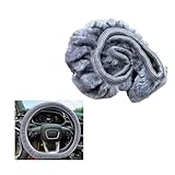 ZXHHXEB Plüsch Winter Lenkradbezug,Lenkradbezug Auto Fell,für Dacia Duster II 2018-2023,Weich...