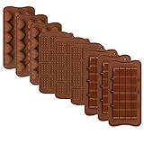 9 Stück Silikon Schokoladenform, PUDSIRN Silikon Break-Apart Schokoladenformen für Schokolade,...