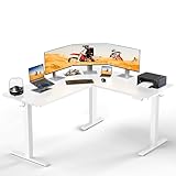 ErGear Elektrisch Höhenverstellbarer Schreibtisch L Form 160 x 140cm, L Förmiger Schreibtisch mit...