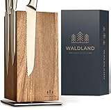 WALDLAND Premium Messerblock ohne Messer I Messerblock magnetisch und 360° drehbar aus edlem und...