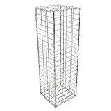 Wiltec Gabione 100 x 30 x 30 cm aus Drahtgitter, feuerverzinkter Gabionenzaun, Steinkorb für...