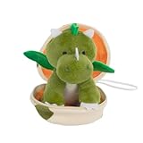 Idena 40367 - Mini Plüschdino im Ei, ca. 13 cm, grünes Kuscheltier Dinosaurier, Plüschtier zum...