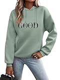 Minetom Kapuzenpullover Damen Hoodie Sweatshirt mit Kapuze Langarmshirt Pulli Oberteile Herbst...