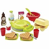 Ecoiffier – Waffeleisen für Kinder – 22-teiliges Backset mit Spiellebensmitteln, ideales...