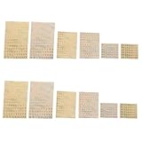 KAILIKETIY 12 Blatt Metallic Mini Buchstaben Sticker Selbstklebend Alphabet Zahlen Aufkleber für...