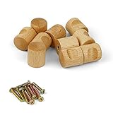 GEBAUM 10 Stück Möbelknöpfe holz, Satz Schrankknöpfe Mit Schrauben, Holz Schubladengriffe,...