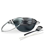 GSW Multifunktionstopf / Wok-Set – hochwertiger Wok mit Deckel, tiefe Pfanne zum Braten,...