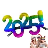 Brille 2025 | Fancy Digital Partybrille 2025 | Zahlenbrille, Zubehör für die Fotografie des neuen...