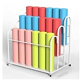 BGFYUSF Weiß-schwarz-Goldener Yogamatten-Organizer für den Boden, robuster, großer...