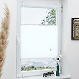 Plissee Klemmfix ohne Bohren Weiß 40x120cm(BxH) Plissees lichtdurchlässig Blickdicht Jalousien...