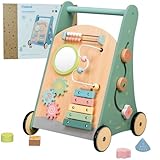 MERKAN Kinderläufer, Holzläufer für Kinder, 3 in 1, Werkstatt Kinderpöcher mit Accessoires,...