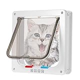 MEISISLEY Katzenklappen für PVC-Türen, Katzenklappen für Holztüren, Katzenklappe, Mikrochip...