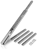 LouMaxx Schubladenschienen 246mm 17mm Nut – 2 Paar (links/rechts) – Auszugsschienen mit...