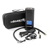 HÖGERT TECHNIK Tragbare Akku Elektrische Luftpumpe 145PSI 3in1, Mini Kompressor mit Powerbank & LED...