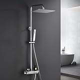 Görbach Regendusche Duschset mit Duscharmatur Komplettset-Edelstah Duschsystem mit...