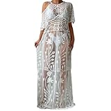 WELLDOER Frauen Cover Up Kleid Perspektive Bikinis Coverups Langes Kleid Badeanzüge Cover Up