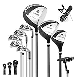 GYMAX komplettes Herren Golfschläger Set, 9 teiliges Golf Set rechtshändig mit Standtasche,...