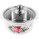 Tofficu Kleiner Edelstahltopf mit Deckel Hitzeschutz Außenmantel Induktionsgeeignet ein Person...