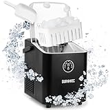 Duronic ICM12 BK Automatische Eiswürfelmaschine | 8 Eiswürfel in 6-8 min | 1 L Wassertank | Bis zu...