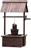 YZJSSL Holz Blumentopf Kreative Wasserbrunnen Blume Box Gartendekoration Blumentrog Gartenterrasse...