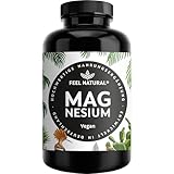 Magnesium hochdosiert Kapseln - 365 Stück (Jahresvorrat) - 664mg je Kapsel, davon 400mg elementares...
