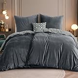 RUIKASI Flanell Bettwäsche 135 x 200 4teilig Grau - Hellgrau Warm Winter Bettwäsche Kuschel...