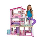 Barbie Puppenhaus, Barbie Traumvilla (ohne Barbie Puppe), komplett möbliert, 3 stöckig, 8 Zimmer...