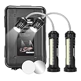 IMAGE Grill Licht 2 Stück magnetische Grilllampe mit Seitenleuchte Grillleuchte batteriebetrieben...