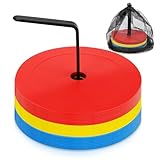 BHHTBB 25er Markierungsscheiben 15 cm Hütchen Fussball Flach, Markierungshütchen Fussball Flach...