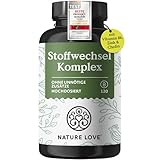 NATURE LOVE® Stoffwechsel Komplex – 120 Kapseln – Grünteeextrakt, Zink, Chrom, Vitamin B6,...
