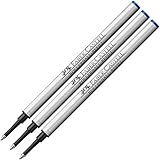 Faber-Castell 148712 - Ersatzmine Tintenroller Basic (3er Pack, blau)