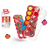 Fonzell Aquarellfarben Set 12 Halb‑Näpfen – Tragbares Watercolor mit Wassertankpinsel &...