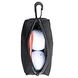 Golfball-Aufbewahrungstasche mit Karabiner, zwei Bälle, Golf-Taillentasche, leichte Golfballtasche,...