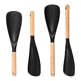 Kochlöffel, Silikon-Spatel mit Holzgriff, Mehrzweck-Kochutensilien für Küche, Rührschaufel und...