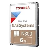 TOSHIBA N300 6TB Interne NAS-Festplatte, 3,5'' SATA HDD, 7200 RPM, 24/7 Betrieb, unterstützt 1-8...